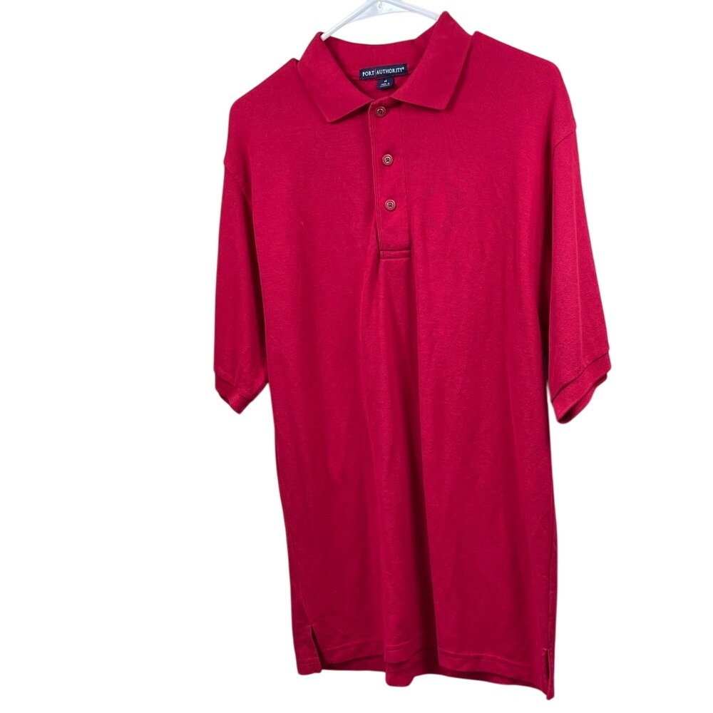 Port Authority Mens Polo Shirt Short Sleeve Red‎ Business Casual